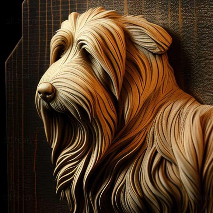 3D model Bearded Collie dog (STL)